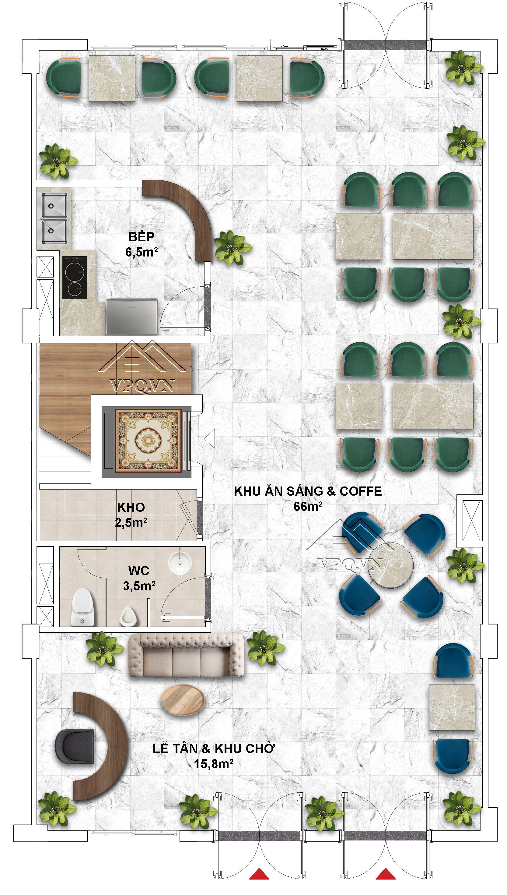 Tầng 1 8x14m